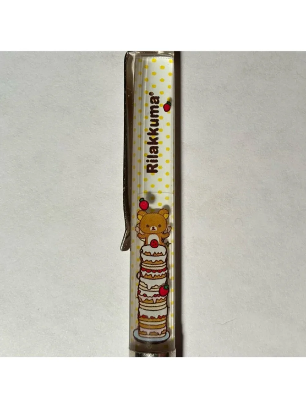 Rilakkuma Brown Bear Floaty Pen Japan Strawberry Shortcake Stack Novelty Collect